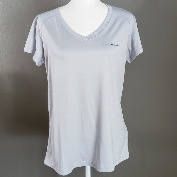 Columbia Tops - Columbia XL Active Tee Omni-Freeze Zero Light Blue